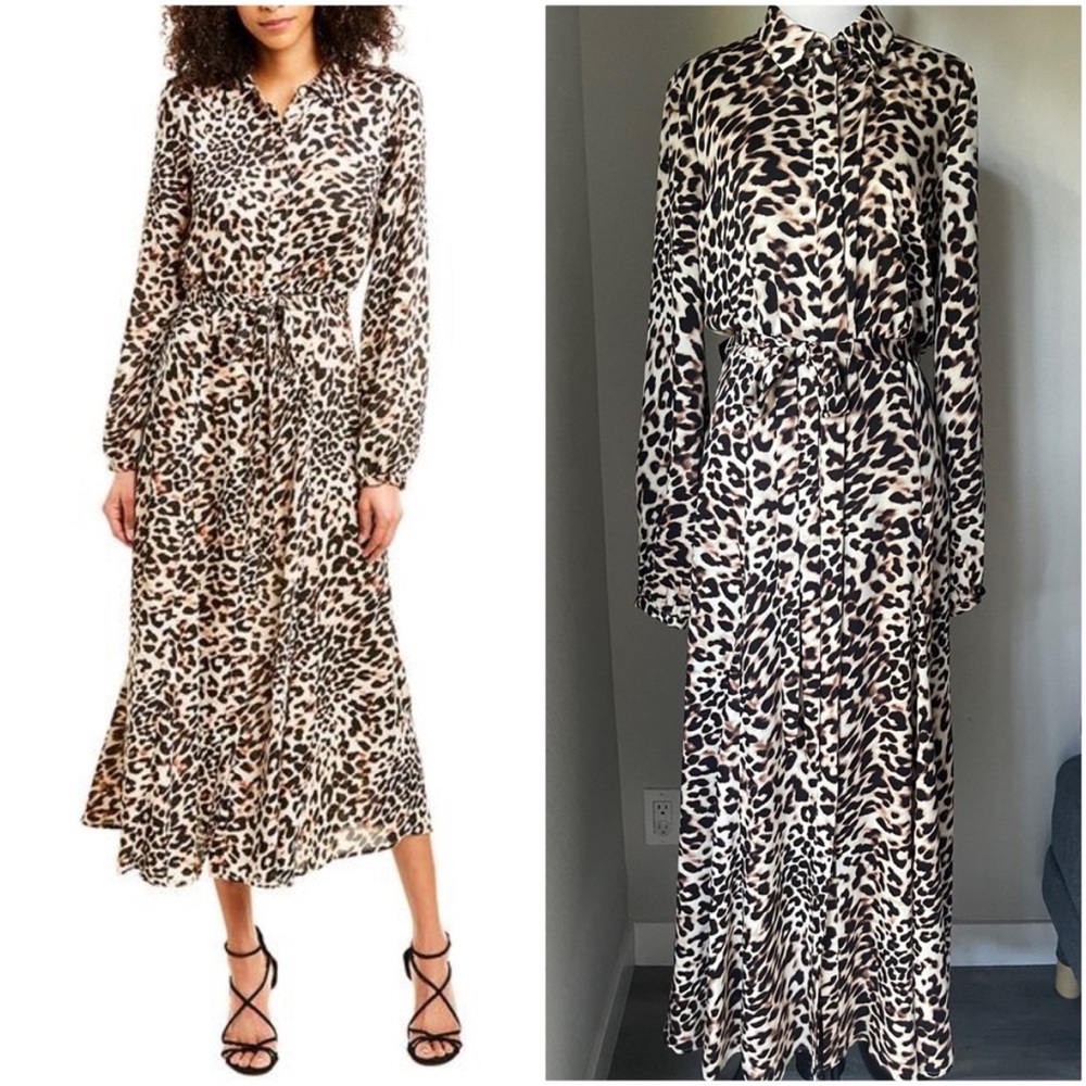 BCBG Leopard Print Maxi Dress